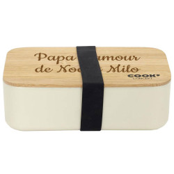 Lunch box en bambou - Beige