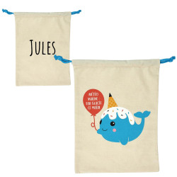 Sac à doudou/pyjama - Baleine