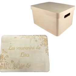BRADERIE Caisse en bois -...
