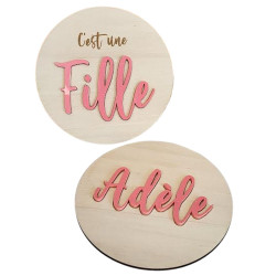 Set de 2 cartes en bois -...