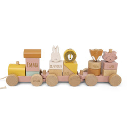 Train à blocs en bois...
