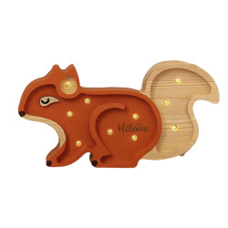 Lampe veilleuse en bois -...