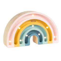 Lampe veilleuse en bois -...