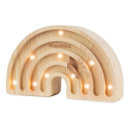 Lampe veilleuse en bois -...