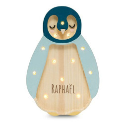 Lampe veilleuse en bois -...