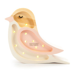 Lampe veilleuse en bois -...