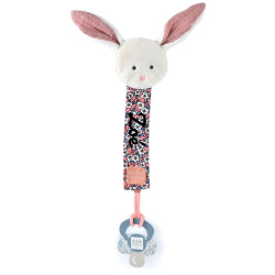 Attache tétine Lapin rose...