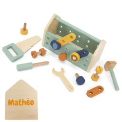 Boîte à outils en bois -...