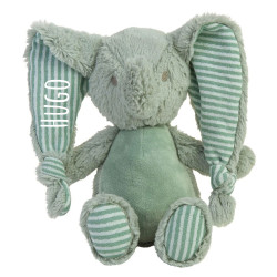 Peluche éléphant vert -...