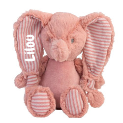 Peluche éléphant rose -...