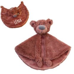 Doudou plat ours terracotta...