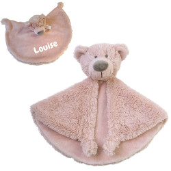 Doudou plat ours vieux rose...