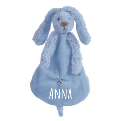 Doudou plat lapin bleu -...
