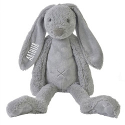 Peluche lapin gris 38cm -...