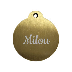 Médaille animaux - Ronde dorée