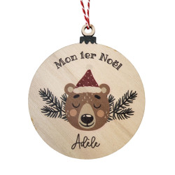 Boule de Noël en bois -...