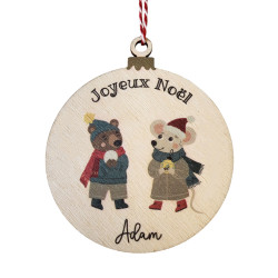 Boule de Noël en bois -...