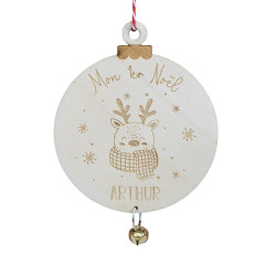 Boule de Noël en bois -...