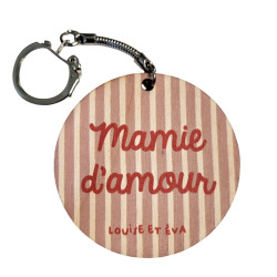 Porte-clés en bois - Mamie...