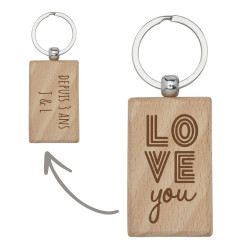 Porte-clés rectangle - LOVE...