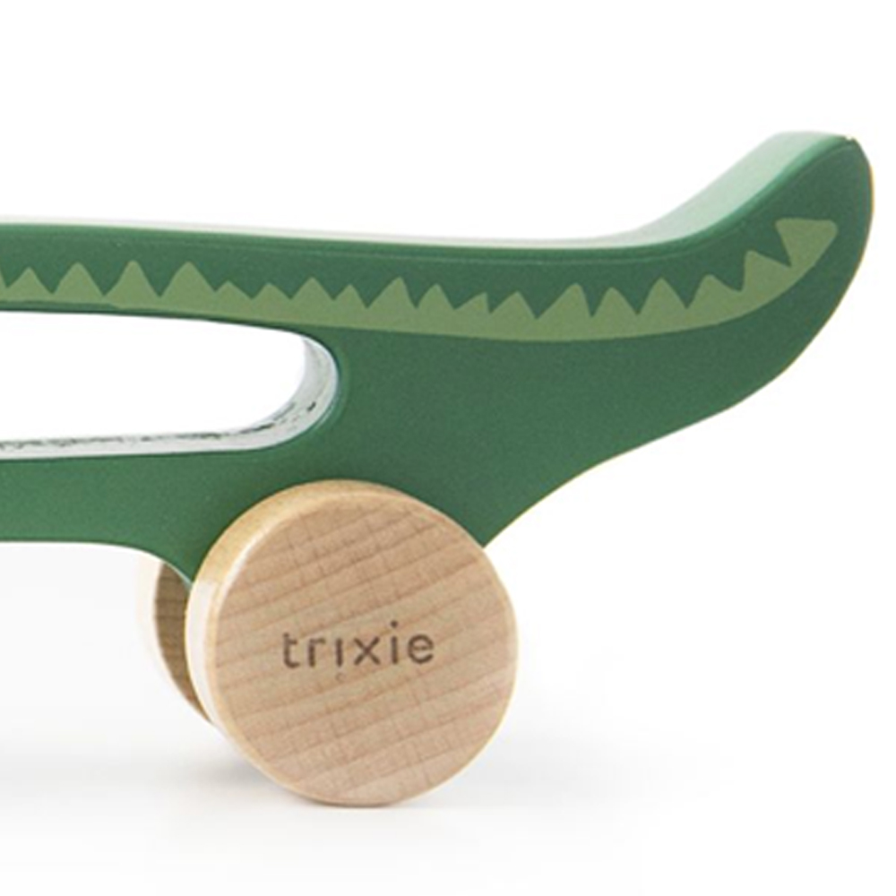 Jouet en bois bébé à tirer Mr Crocodile Trixie Baby - Dröm Design