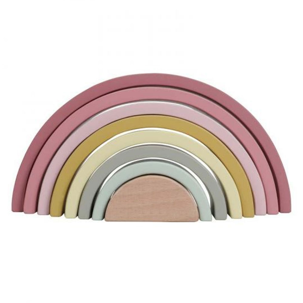 Formes en bois arc-en-ciel à encastrer - 19 pièces