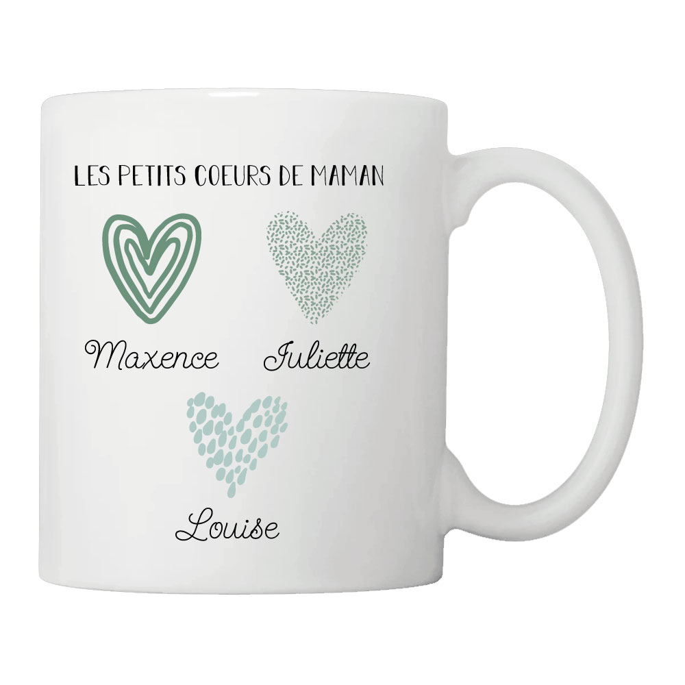 Mug A Personnaliser Cœurs 1 A 6 Personnes