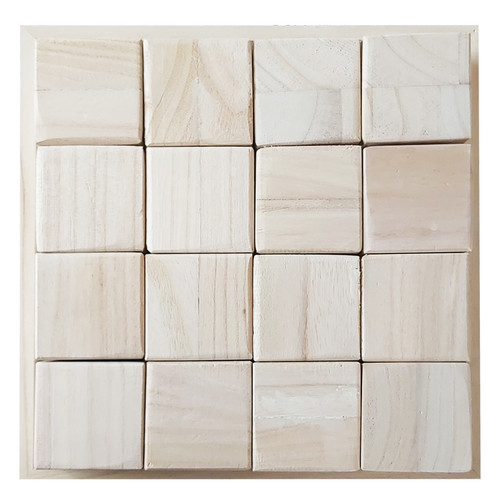 Plateau puzzle de 16 cubes